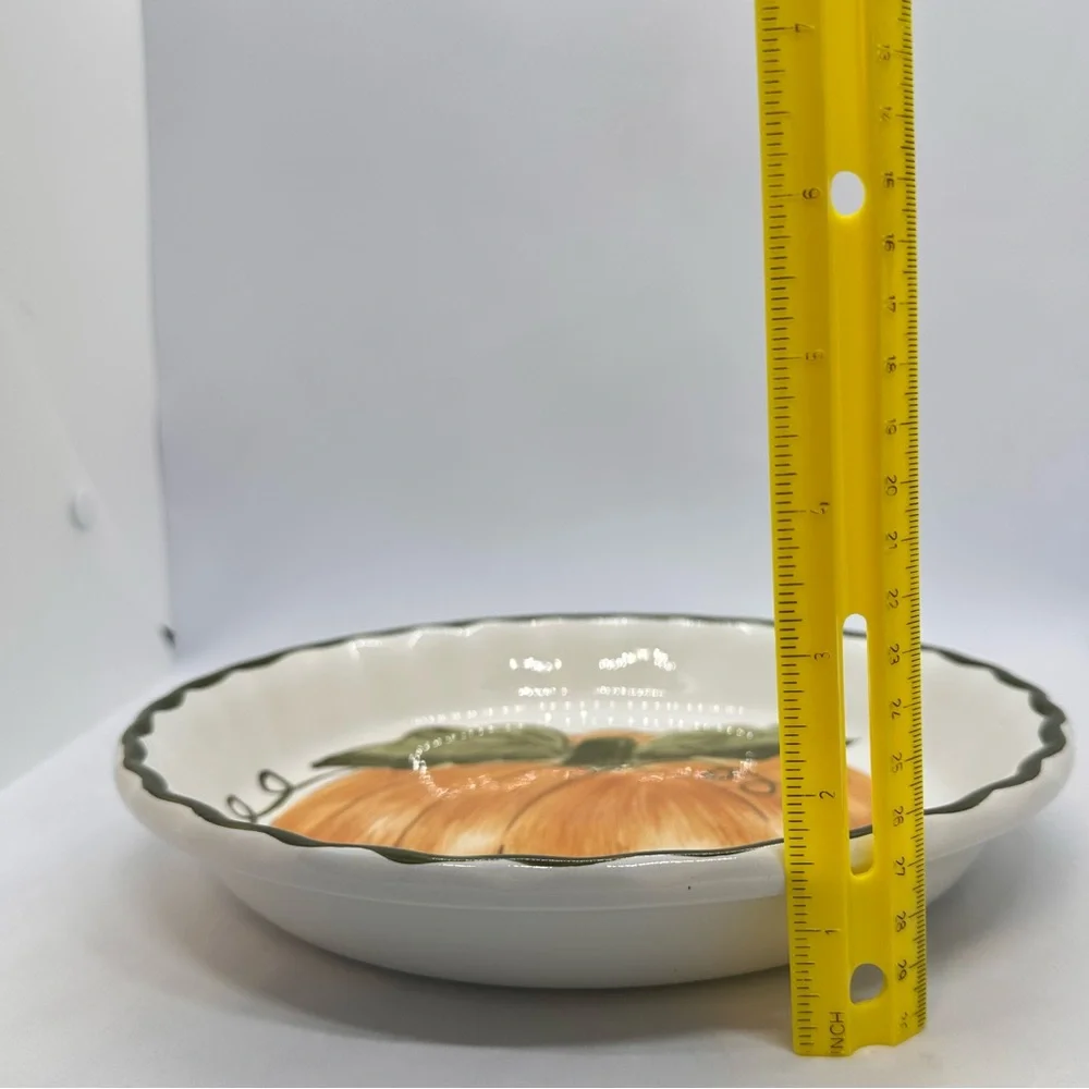 Williams-Sonoma Pumpkin Design Ceramic Pie Dish 9.75